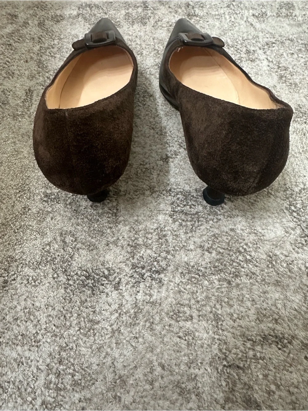 Manolo Blahnik Brown Pointed Toe Buckle Pumps
